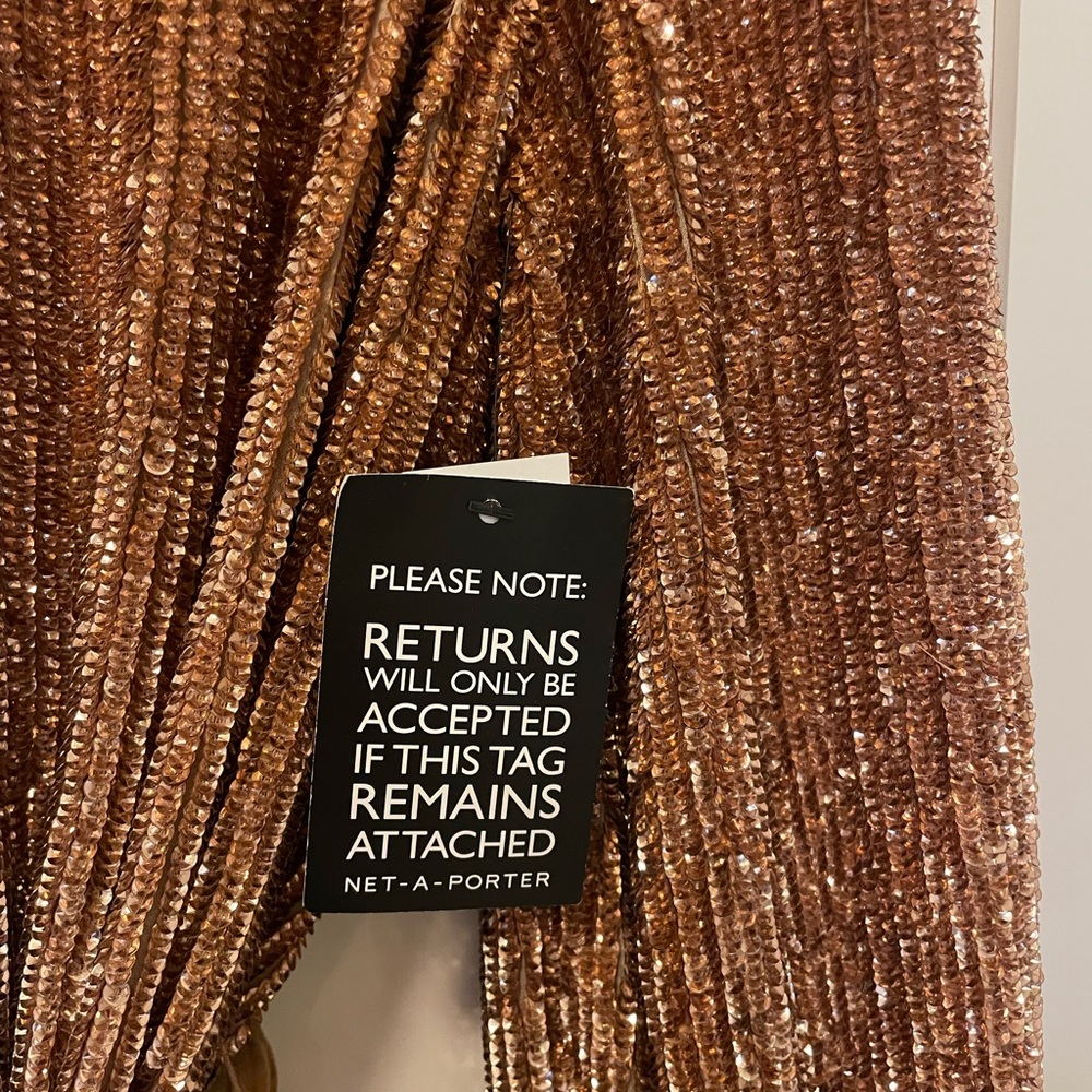 Retrofete Gabrielle Sequined gold Wrap Dress
$675 SZ L - Picture 15 of 15